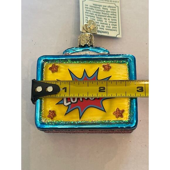 OWC Old World Christmas Blown Glass Ornament 32365 Retro Lunchbox 2018 W/Box NOS - Picture 8 of 9